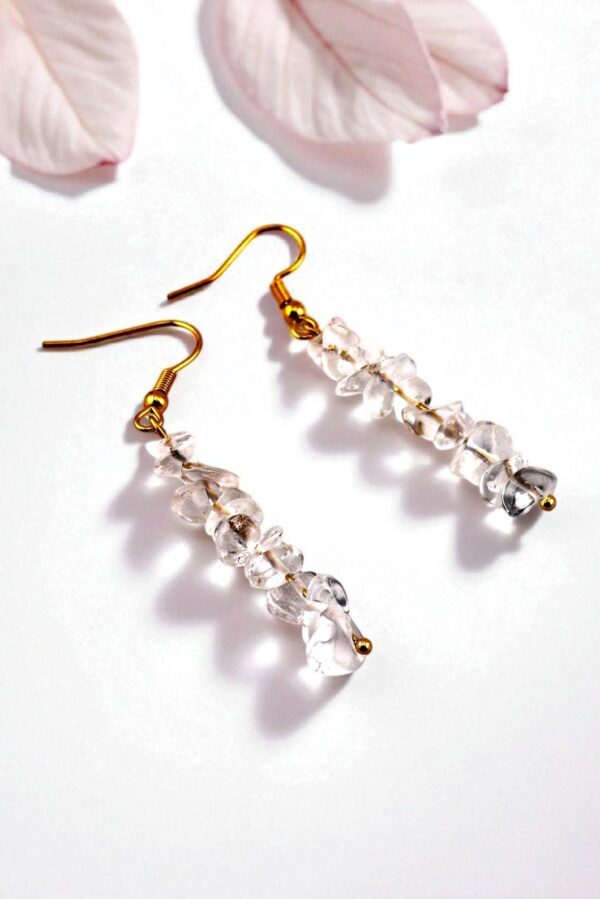 Celestial Clarity – Clear Quartz Earrings