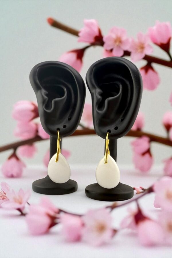 Ivory Drop – Minimal Elegance Earrings