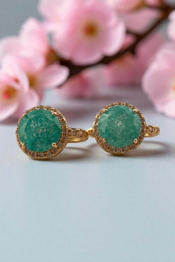 Amazonite Stud Earrings - Sea Whisper - Image 2