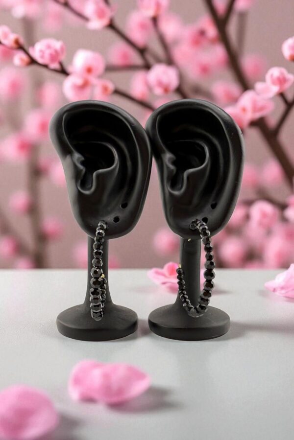 Shadow Loop – Obsidian Bold Black Hoops