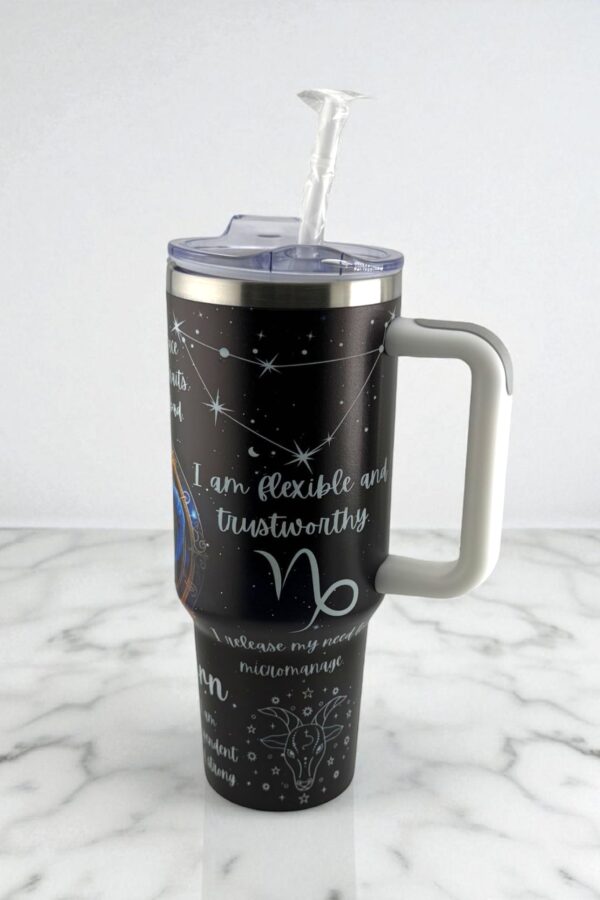 Majestic Capricorn Zodiac Tumbler – Rooted in Strength, Rising in Wisdom - Image 2