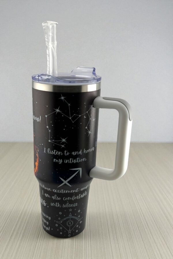 Firesoul Sagittarius Zodiac Tumbler – Embrace the Adventure - Image 2