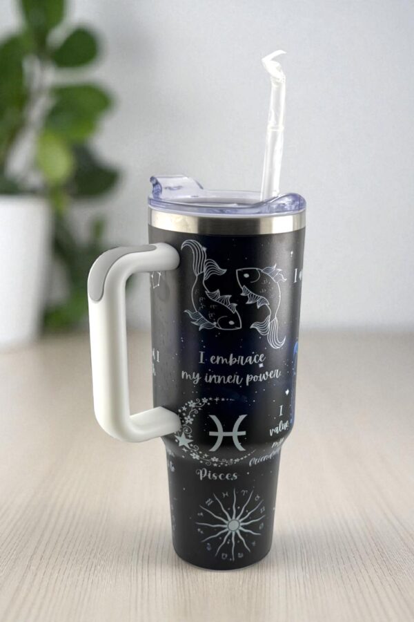 Mystic Pisces Zodiac Tumbler – Flow with Feeling - Image 2