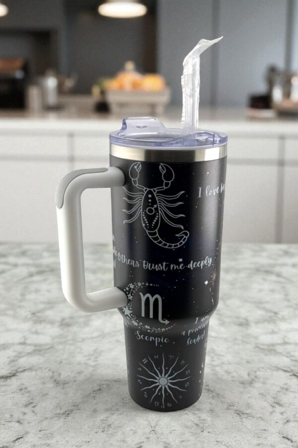 Fierce Scorpio Zodiac Tumbler – Driven by Depth & Determination - Image 3