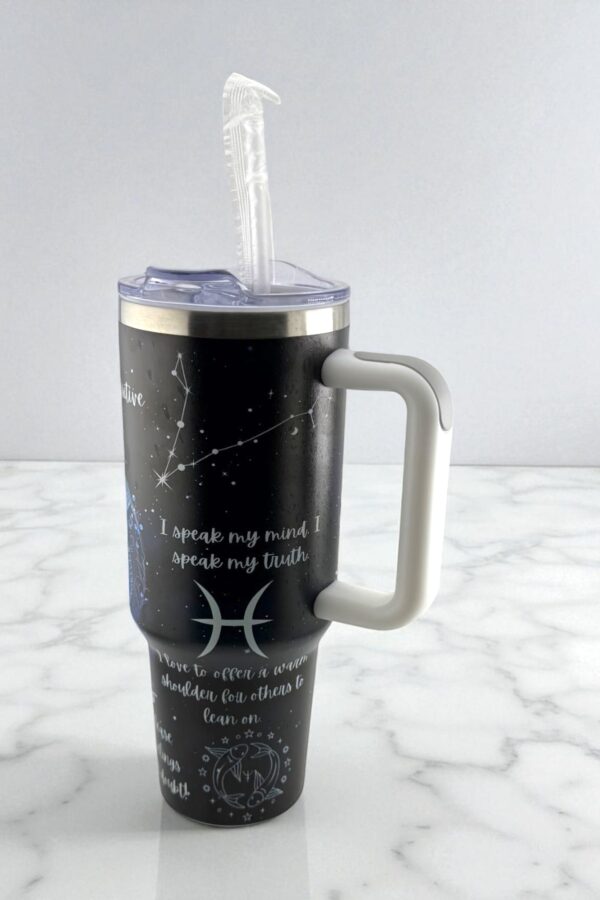 Mystic Pisces Zodiac Tumbler – Flow with Feeling - Image 3