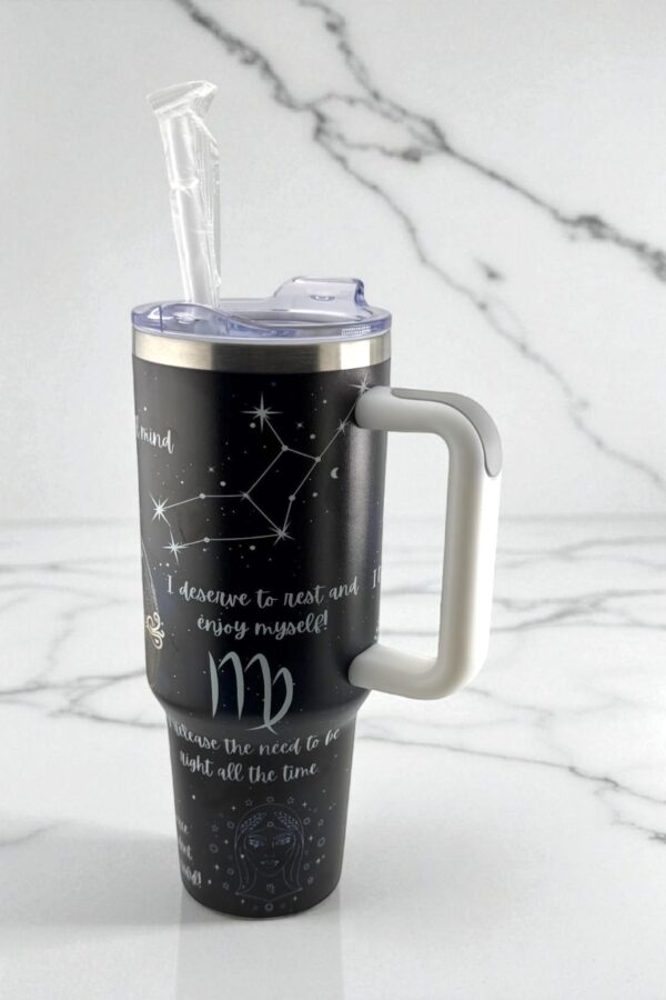 Stellar Virgo Zodiac Tumbler – Precision Meets Power - Image 3
