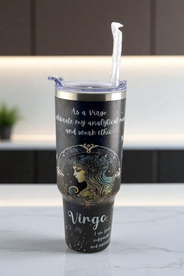 Stellar Virgo Zodiac Tumbler – Precision Meets Power