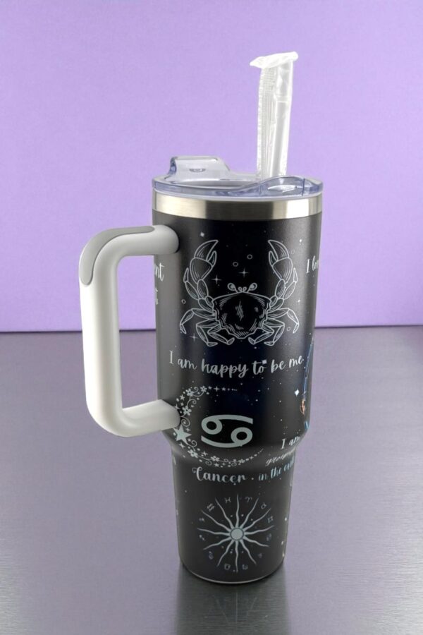 Cosmic Cancer Zodiac Tumbler – Flow with Feeling - Image 2