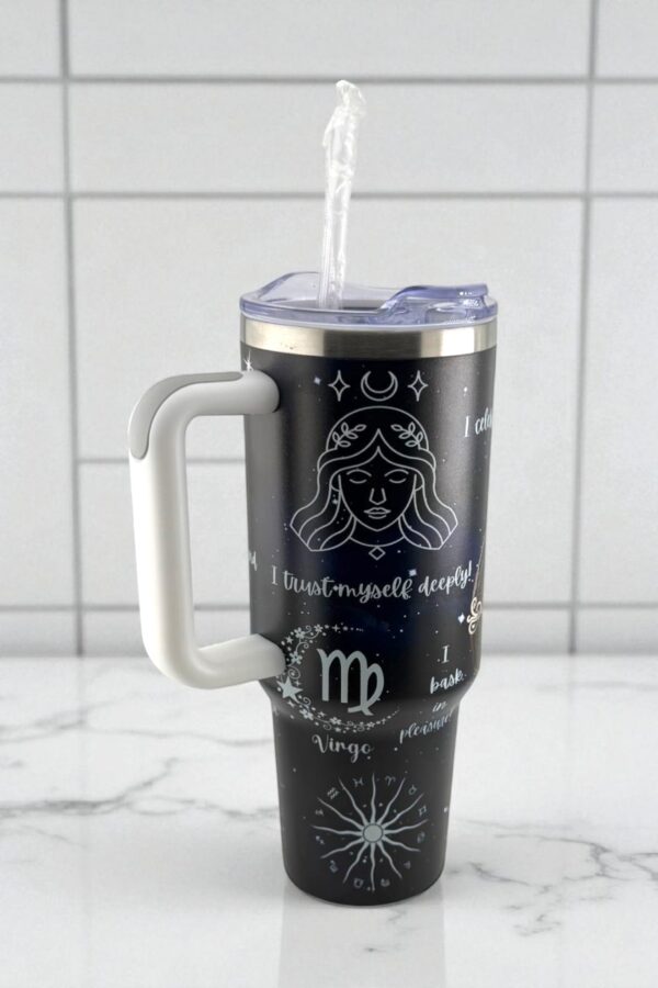 Stellar Virgo Zodiac Tumbler – Precision Meets Power - Image 2
