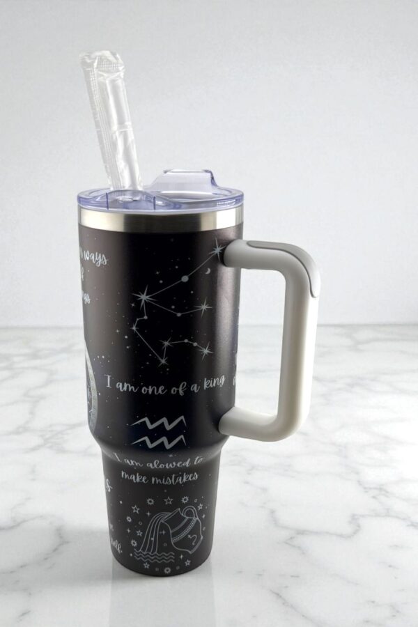 Celestial Aquarius Zodiac Tumbler – Evolve Beyond Limits - Image 2