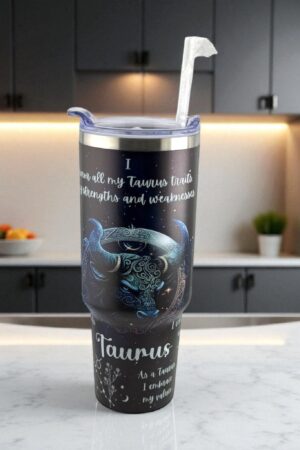 Earthbound Taurus Zodiac Tumbler – Embrace the Power of Stability