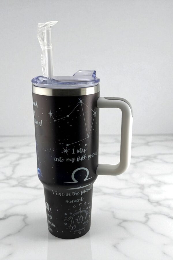 Enchanted Libra Zodiac Tumbler – Balance with Beauty - Image 3