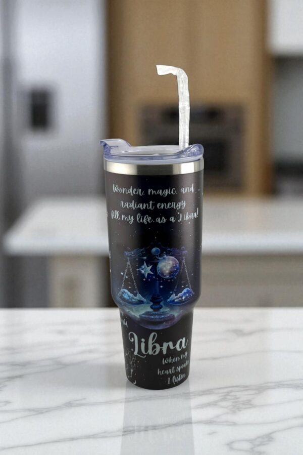 Enchanted Libra Zodiac Tumbler – Balance with Beauty