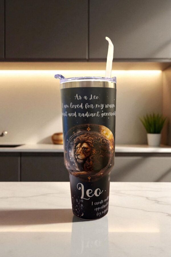 Leo Zodiac Tumbler – Radiate Like Royalty