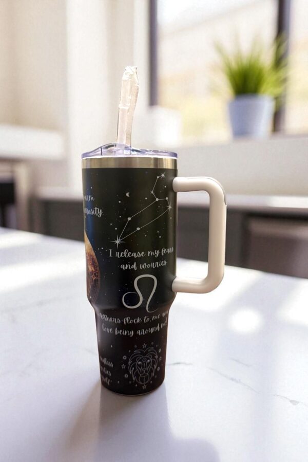 Leo Zodiac Tumbler – Radiate Like Royalty - Image 3
