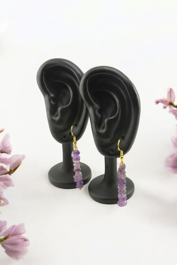 Soul Whisper – Amethyst Drop Earrings