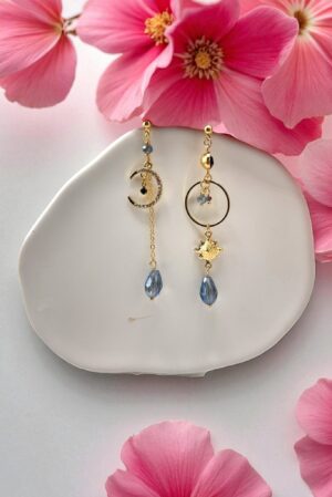 Celestial Drop Earrings – Dance of Night & Light