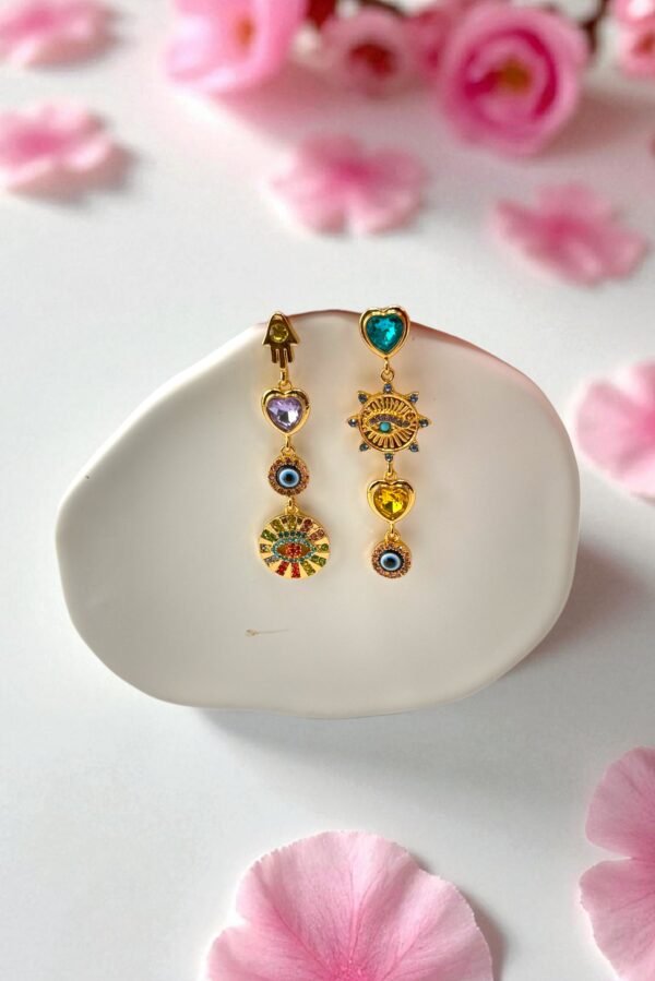 Mystic Muse Earrings – Symbols of Light & Protection