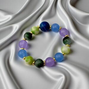 JoyMyst – 12mm Stones: Mixed Agates & Jades Purpose: Positivity, happiness, and luck