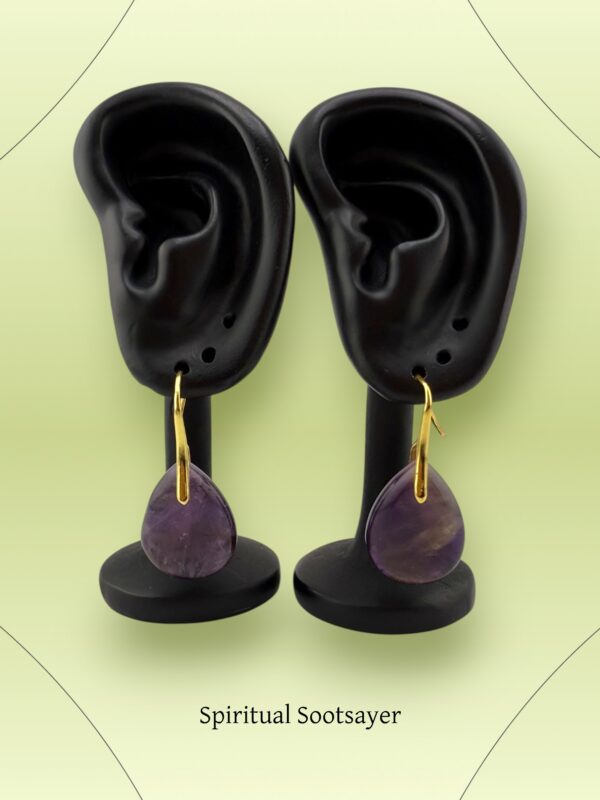 Mystic Drops – Amethyst Teardrop Earrings - Image 2