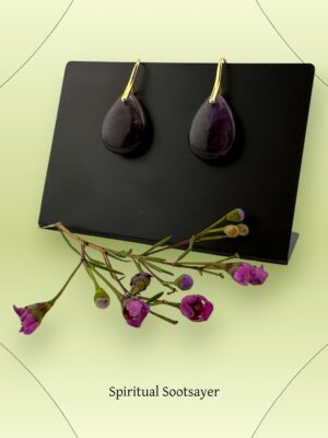 Mystic Drops – Amethyst Teardrop Earrings