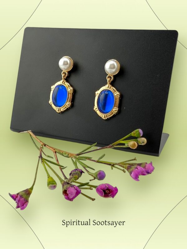 Royal Gaze – Pearl & Sapphire Statement Drops