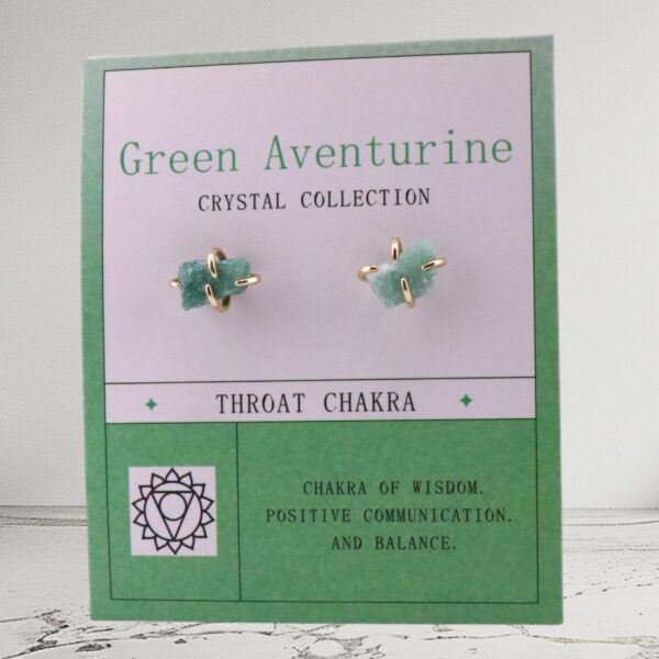 HeartWhisper Studs – Peridot Raw Crystal Earrings