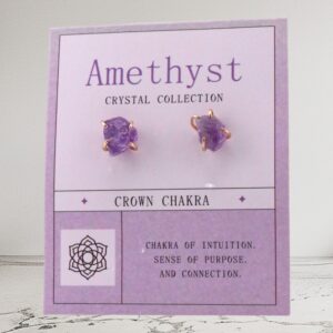 Amethyst Studs – Calm Your Mind, Elevate Your Spirit