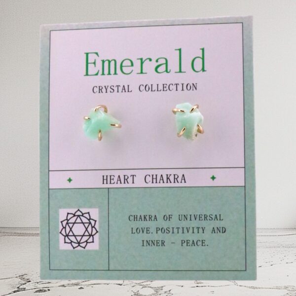 Heart of Harmony – Emerald Studs