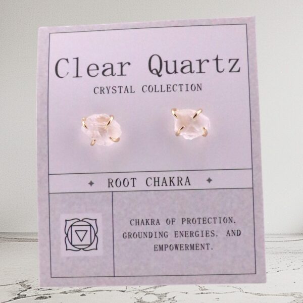 Grounded Light – Clear Quartz Studs