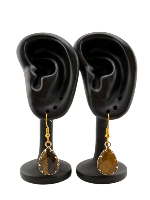 Tiger’s Teardrop Earrings – Courage in Every Step - Image 3
