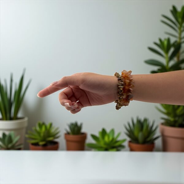 Earth Ember Stack Bracelet– Grounded Joy & Fiery Drive - Image 4