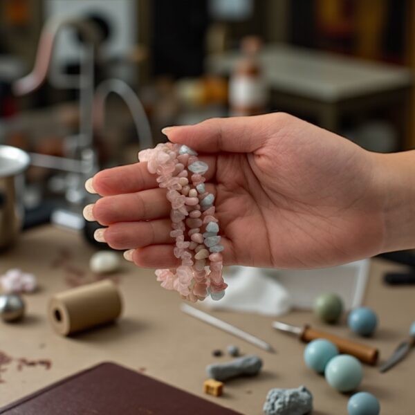 Rose Quartz Blush Stack Bracelet– Self-Love & Emotional Healing - Image 3