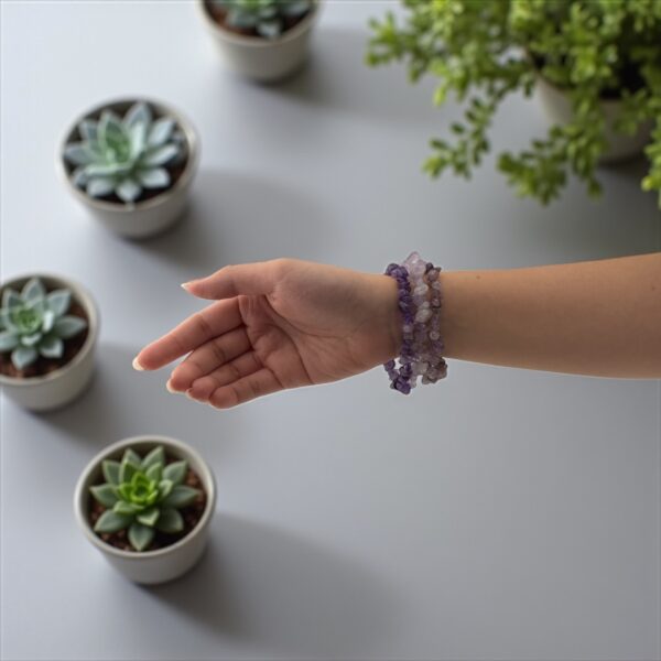 Amethyst Mystic Veil Stack Bracelet – Calm Mind, Clear Vision, Deep Soul - Image 3