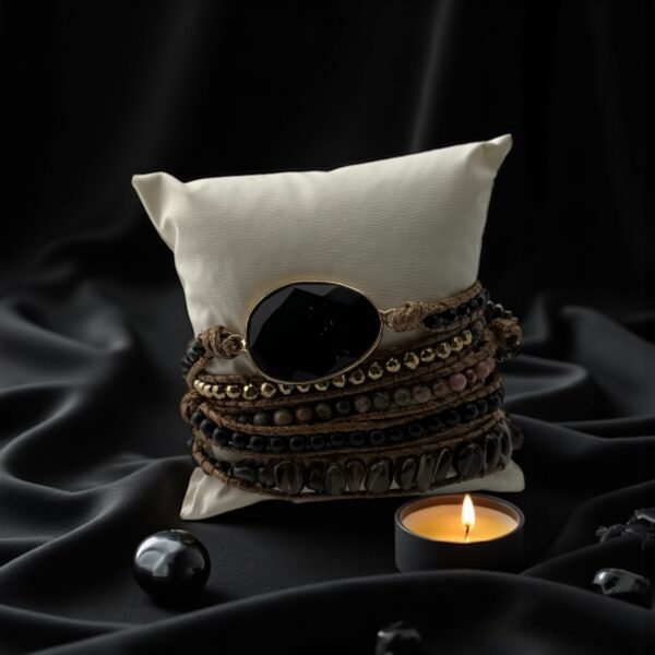 Night Guard Stone: Black Onyx, Hematite, Obsidian Purpose: Protection from envy, psychic shielding, blocking toxic energies in relationships or work - Image 2
