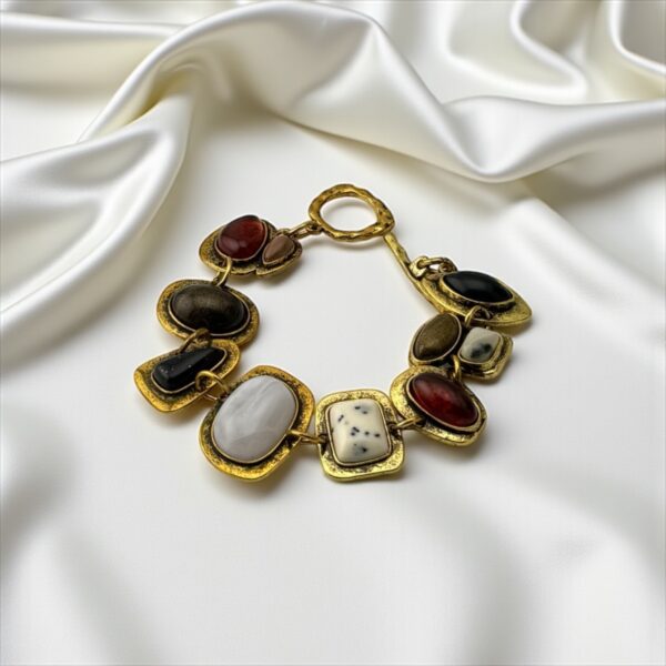 Destiny Link Stone: Dalmatian Jasper, Labradorite, Carnelian, Picasso Jasper, Howlite