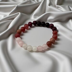 LoveRoot Stones: Garnet + Rose Quartz + Strawberry Quartz (For grounded love, passion, and trust)