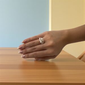 Celestial Cluster Ring – Soft Sparkle, Divine Flow