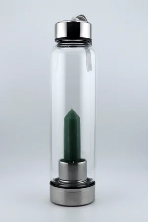 Power Flow Crystal Bottle – Green Aventurine Edition