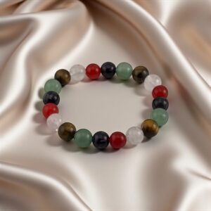 PowerStack  Stones: Green Aventurine + Red Carnelian + Tiger Eye + Black Obsidian + Clear Quartz + Rose Quartz (For luck, motivation, and energy alignment)