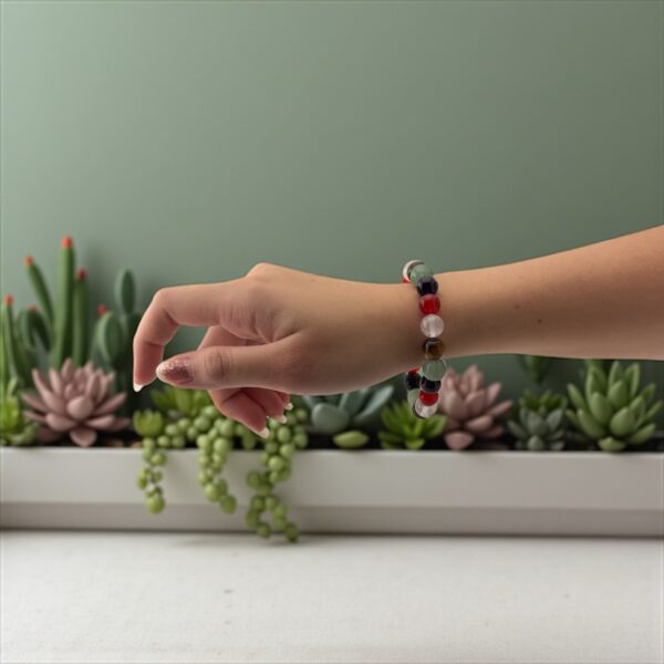 PowerStack  Stones: Green Aventurine + Red Carnelian + Tiger Eye + Black Obsidian + Clear Quartz + Rose Quartz (For luck, motivation, and energy alignment) - Image 4