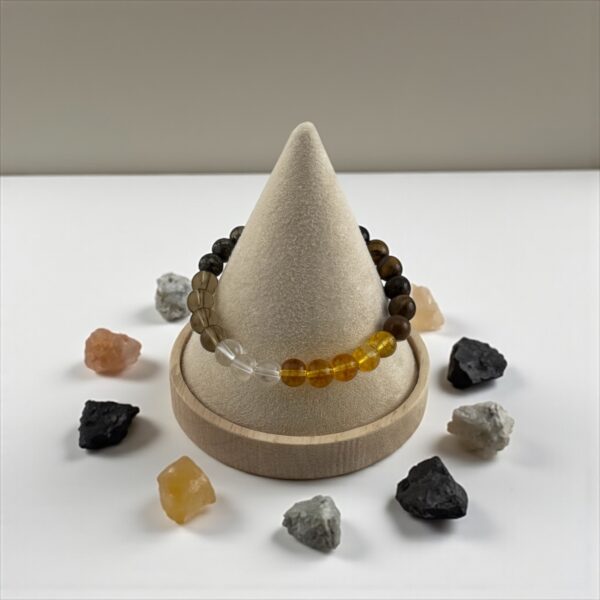 PowerVault – 10mm Stones: Citrine, Tiger Eye, Smoky Quartz, Clear Quartz, Hematite Purpose: Career breakthrough, protection from jealousy, wealth stability - Image 2