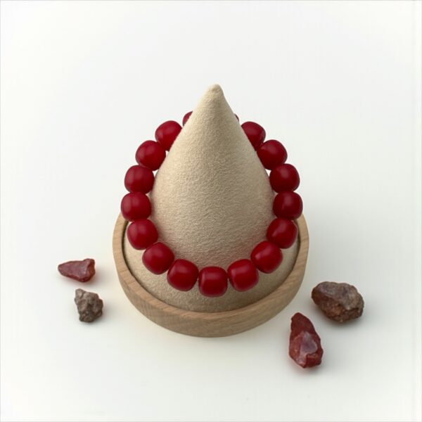 RedDrive – 12mm Barrel Cut  Stone: Red Coral (For intimacy, passion, and emotional grounding) - Image 3