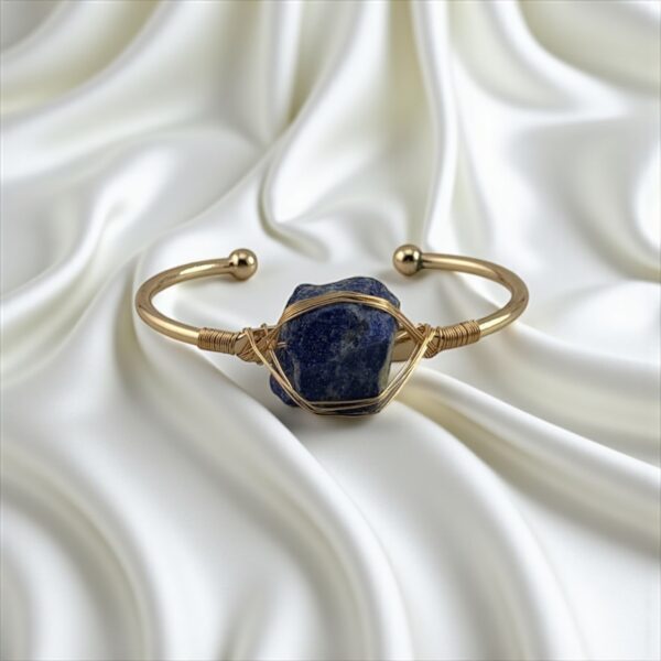 Lapiz Lazuli Royal Wisdom Cuff – Awaken Your Inner Voice