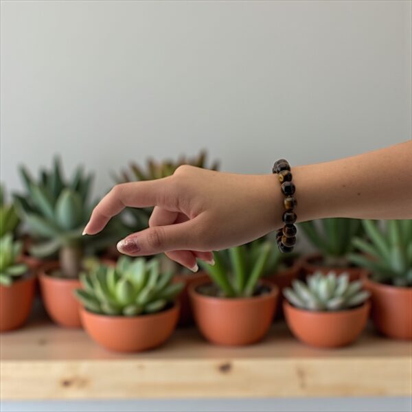 Tiger eye StrikePoint – 12mm  Stone: Tiger Eye (For emotional courage, fear of confrontation, and standing your ground) - Image 4