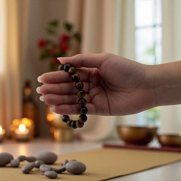 Tiger eye StrikePoint – 12mm  Stone: Tiger Eye (For emotional courage, fear of confrontation, and standing your ground) - Image 2