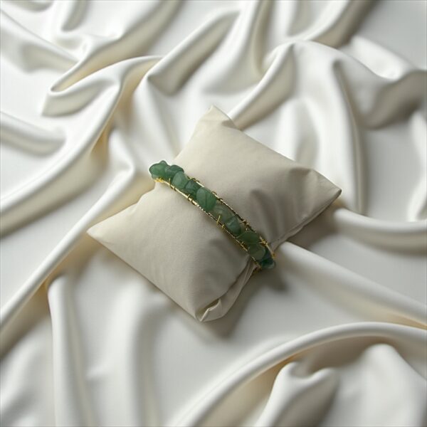 Jade Wealth Wire Cuff – Flow of Prosperity - Image 2