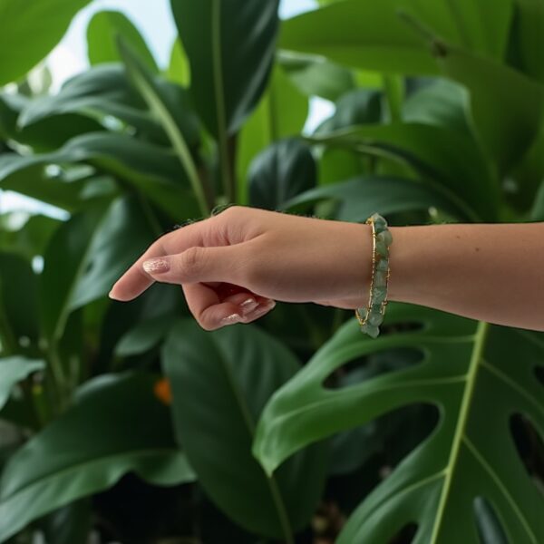 Jade Wealth Wire Cuff – Flow of Prosperity - Image 4