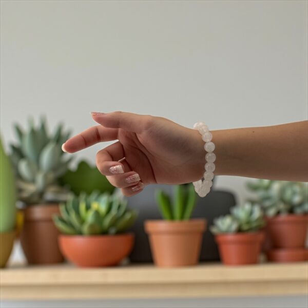 White Guard – 10mm  Stone: Rainbow Moonstone (For past memory healing, heartbreak recovery, and anxiety relief) - Image 4